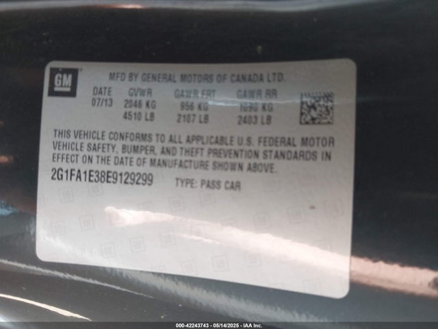 Chevrolet Camaro 2ls 2014 2G1FA1E38E9129299 Image 9