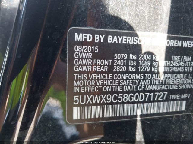 5UXWX9C58G0D71727 BMW X3 Xdrive28i