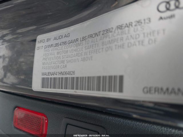 2017 AUDI A4 WAUENAF41HN064826 Photo 8