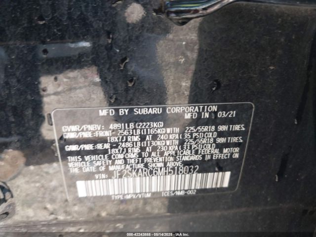 2021 SUBARU FORESTER JF2SKARC6MH518032 Photo 8