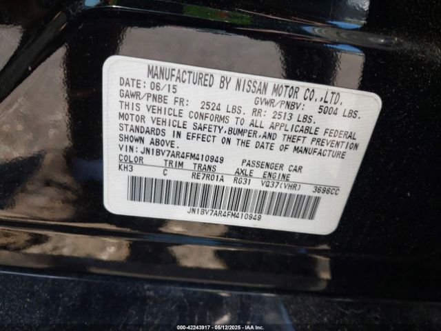 JN1BV7AR4FM410949 Infiniti Q50 Premium