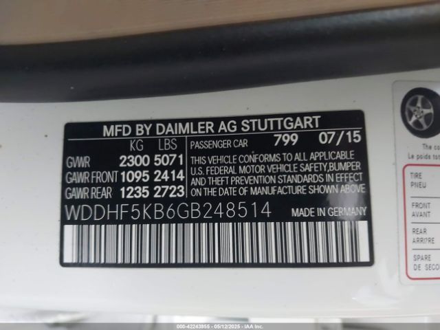 2016 MERCEDES-BENZ E 350 WDDHF5KB6GB248514 Photo 8