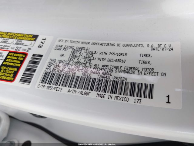 3TYLB5JN3RT035788 Toyota Tacoma Trd Sport 4wd