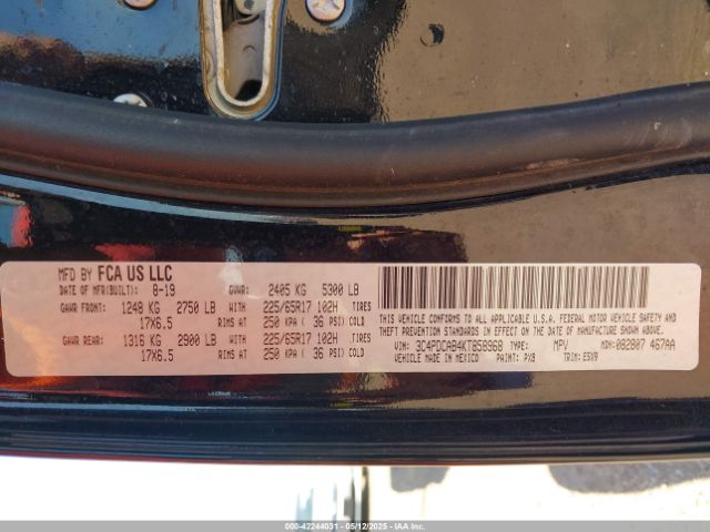 3C4PDCAB4KT858968 Dodge Journey Se Value Package