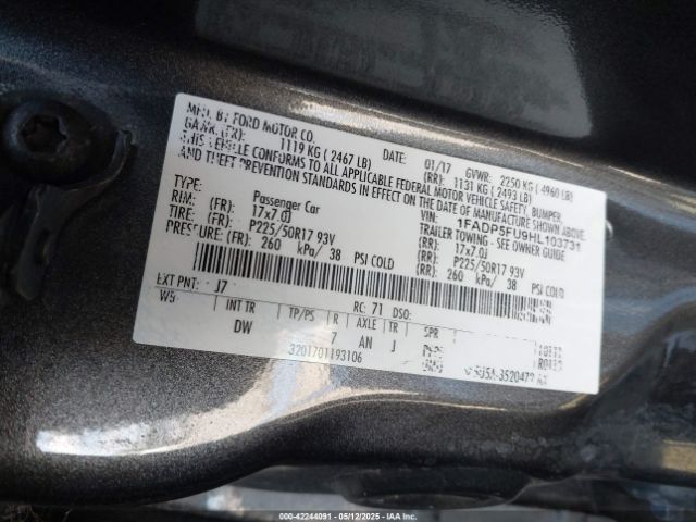 1FADP5FU9HL103731 Ford C-max Energi Titanium