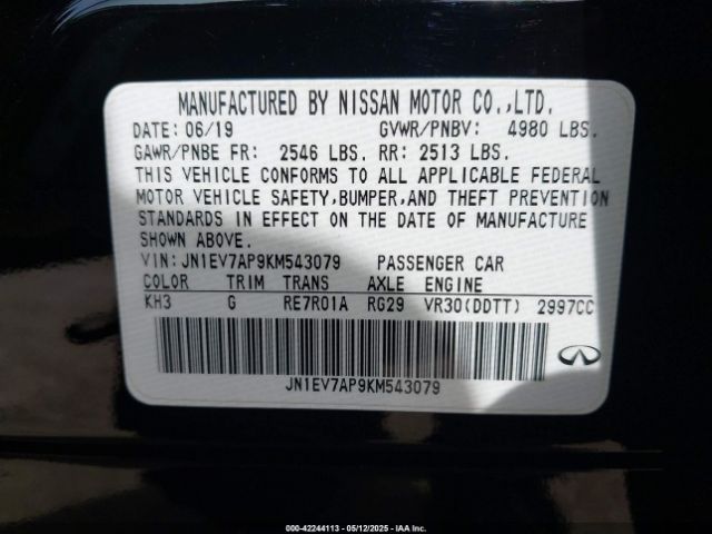 2019 INFINITI Q50 JN1EV7AP9KM543079 Photo 8