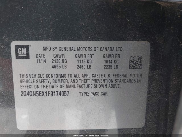 2G4GN5EX1F9174057 Buick Regal Turbo/e-assist Premium I