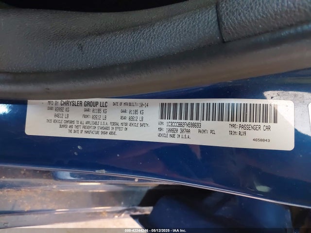 1C3CCCBB2FN598693 Chrysler 200 S