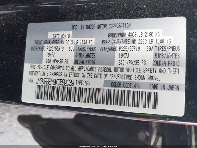 Mazda py turbo 2019 JM3KFBEY9K0592039 Image 9
