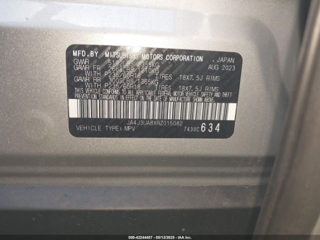 JA4J3UA8XRZ015082 Mitsubishi Outlander Es 2.5 2wd