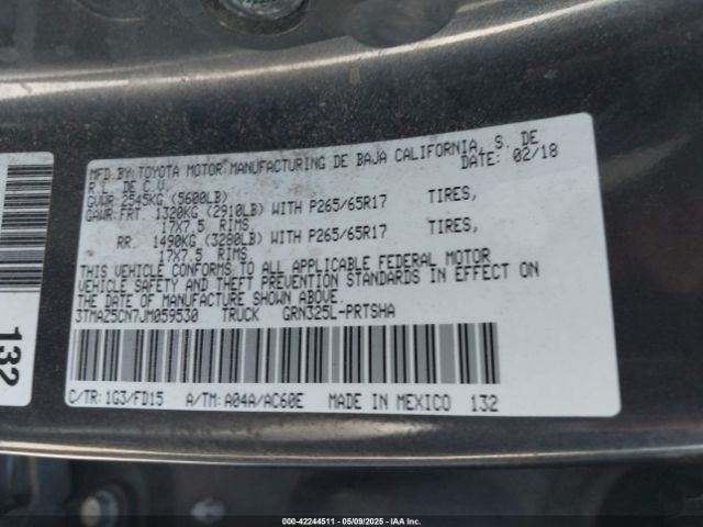 3TMAZ5CN7JM059530 Toyota Tacoma