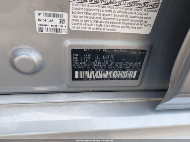 2011 SUBARU LEGACY 4S3BMBG67B3229201 Photo 8