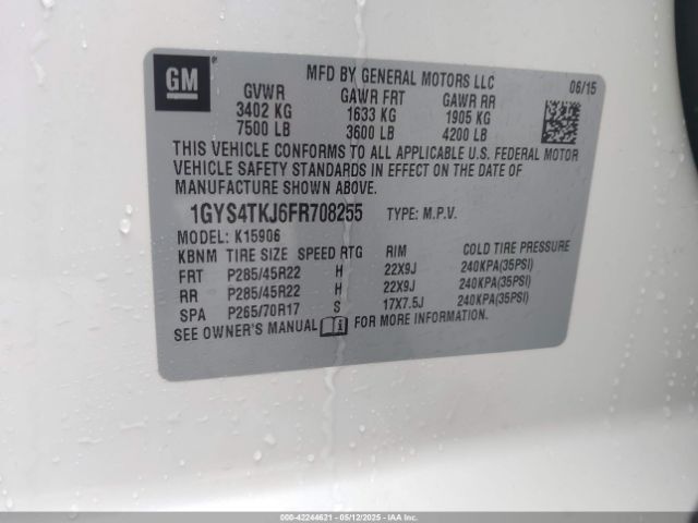 2015 CADILLAC ESCALADE ESV 1GYS4TKJ6FR708255 Photo 8