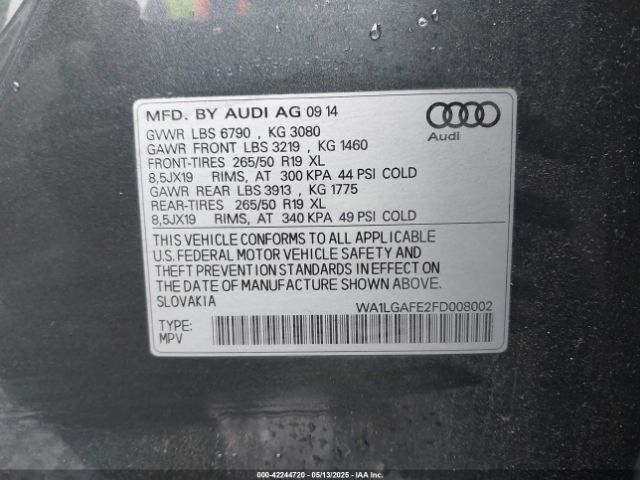 2015 AUDI Q7 WA1LGAFE2FD008002 Photo 8