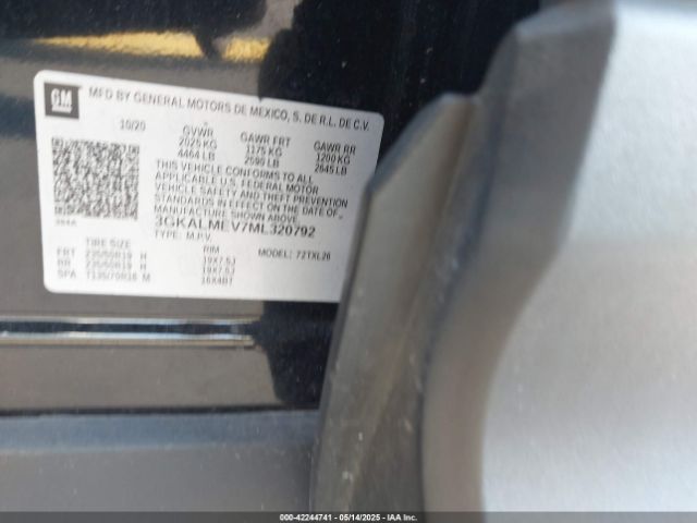 3GKALMEV7ML320792 GMC Terrain Fwd Sle