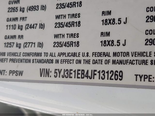 2018 TESLA MODEL 3 5YJ3E1EB4JF131269 Photo 8