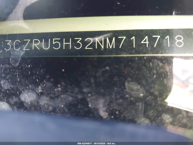 3CZRU5H32NM714718 Honda r18z9
