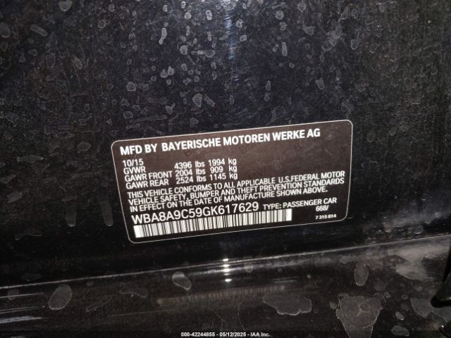 WBA8A9C59GK617629 BMW 320i