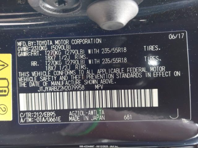 JTJYARBZ2H2079958 Lexus Nx 200t F Sport