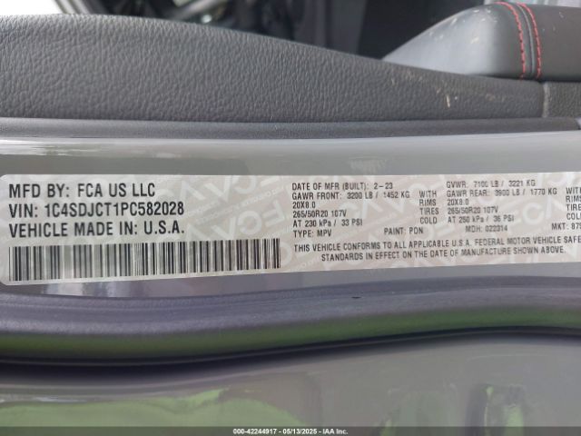 2023 DODGE DURANGO 1C4SDJCT1PC582028 Photo 8