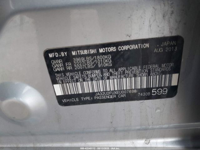 2014 MITSUBISHI LANCER JA32U2FUXEU007698 Photo 8