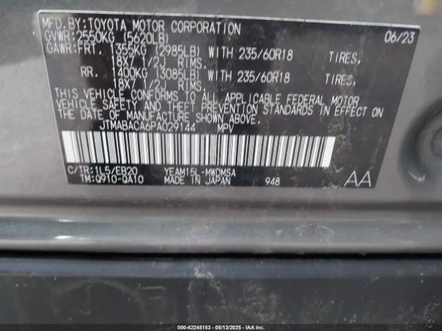 JTMABACA6PA029144 Toyota BZ4X XLE