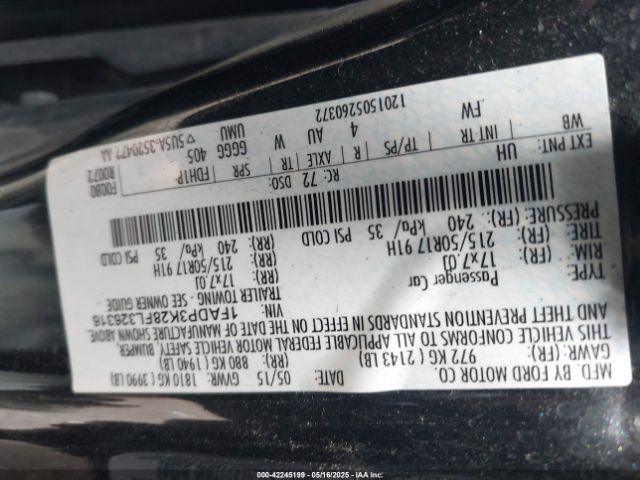 1FADP3K28FL326316 Ford FOCUS SE