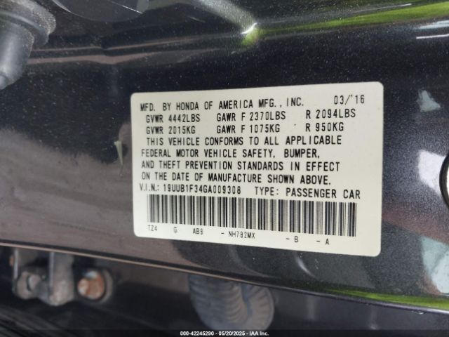 2016 ACURA TLX 19UUB1F34GA009308 Photo 8