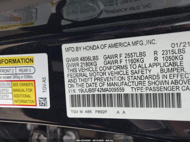2021 ACURA TLX 19UUB5F42MA009559 Photo 8