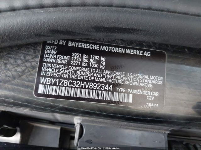 2017 BMW I3 WBY1Z8C32HV892344 Photo 8