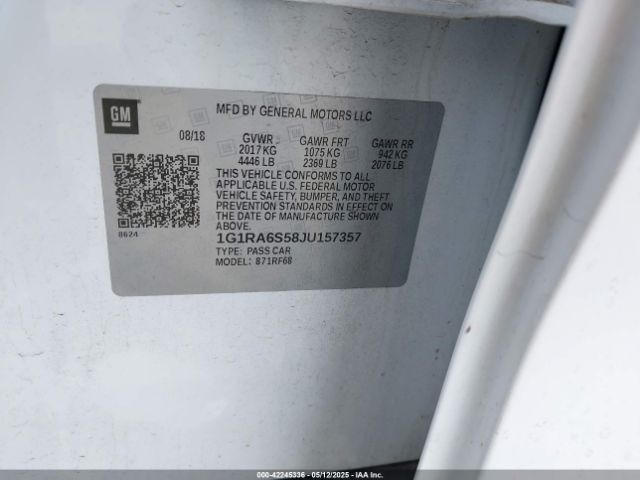 2018 CHEVROLET VOLT 1G1RA6S58JU157357 Photo 8