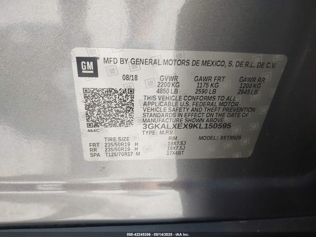 3GKALXEX9KL150595 GMC Terrain Denali