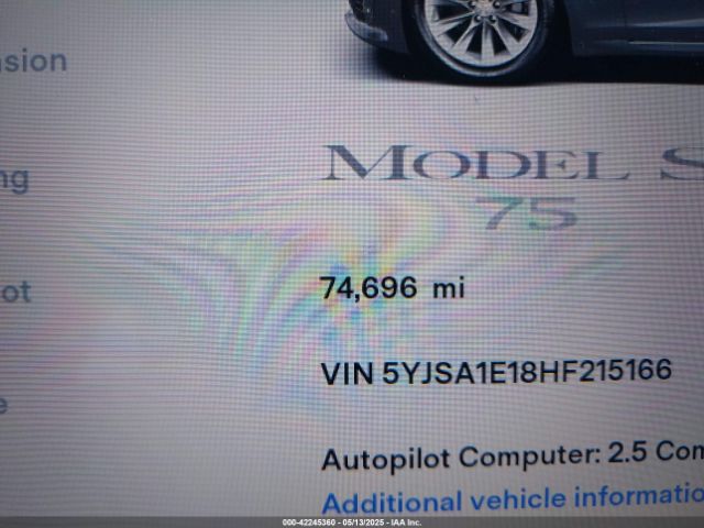 5YJSA1E18HF215166 Tesla Model S 60/75