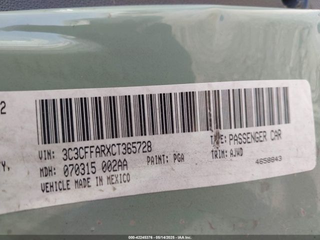 2012 FIAT 500 3C3CFFARXCT365728 Photo 8