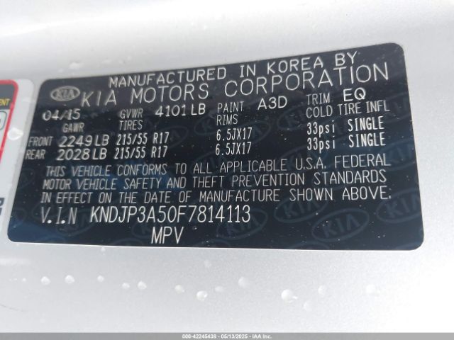 KNDJP3A50F7814113 KIA SOUL +