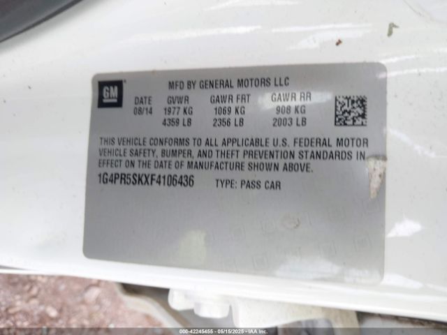 1G4PR5SKXF4106436 Buick Verano Convenience Group