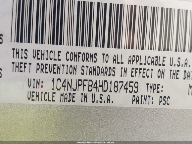 1C4NJPFB4HD187459 Jeep Patriot Latitude Fwd