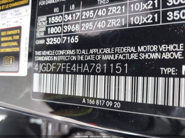 2017 MERCEDES-BENZ AMG GLS 63 4JGDF7FE4HA781151 Photo 8