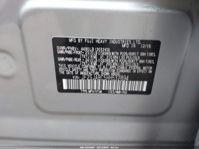 2017 SUBARU FORESTER JF2SJABC5HH532894 Photo 8