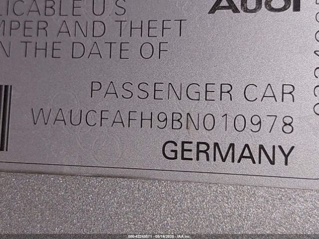 2011 AUDI A5 WAUCFAFH9BN010978 Photo 8