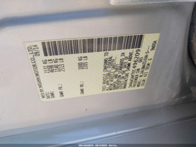 1N4AA5AP7EC496209 Nissan Maxima 3.5 S