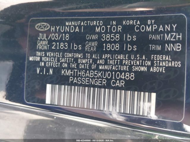 KMHTH6AB5KU010488 Hyundai Veloster Turbo