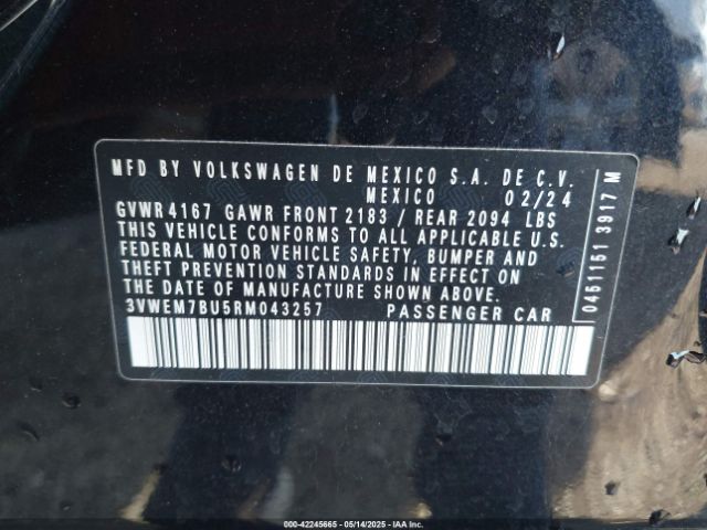 3VWEM7BU5RM043257 Volkswagen Jetta 1.5t Se