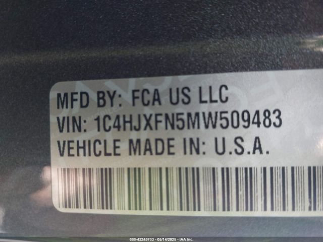 2021 JEEP WRANGLER UNLIMITED 1C4HJXFN5MW509483 Photo 8