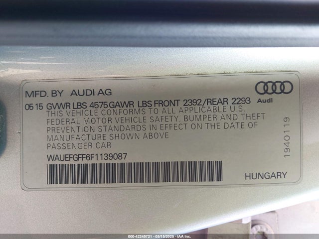 2015 AUDI A3 WAUEFGFF6F1139087 Photo 8