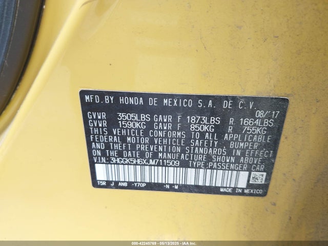 3HGGK5H6XJM711509 Honda Fit Sport