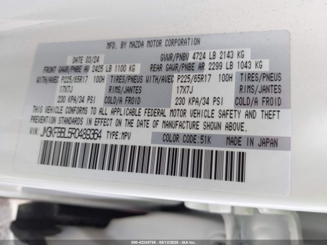 JM3KFBBL5R0489364 Mazda Cx-5 2.5 S Select
