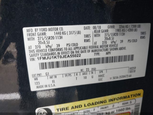 1FMJU1KT0JEA55022 Ford Expedition Limited