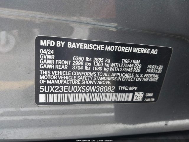 5UX23EU0XS9W38082 BMW X5 Xdrive40i
