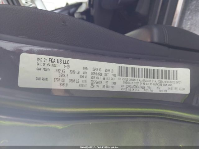 2019 DODGE DURANGO 1C4RDJAG0KC674230 Photo 8